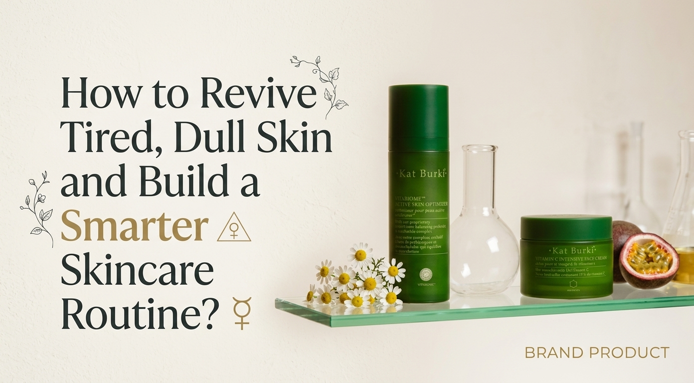 Vitamin C Face Cream, Vitamin B Skincare, and Kat Burki Eye Serum for Radiant Skin