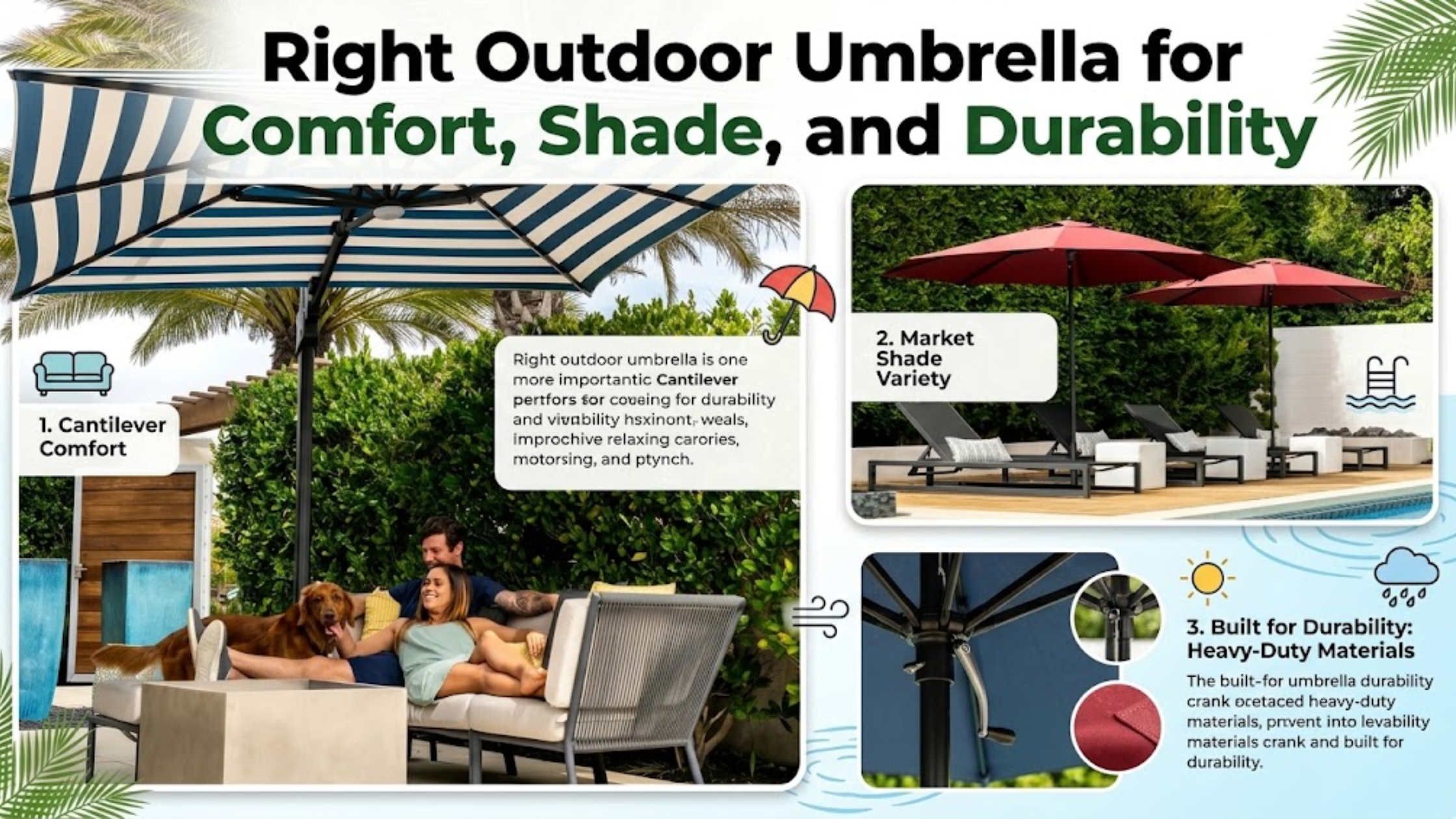 How to Choose the Right Outdoor Umbrella for Shade and Durability