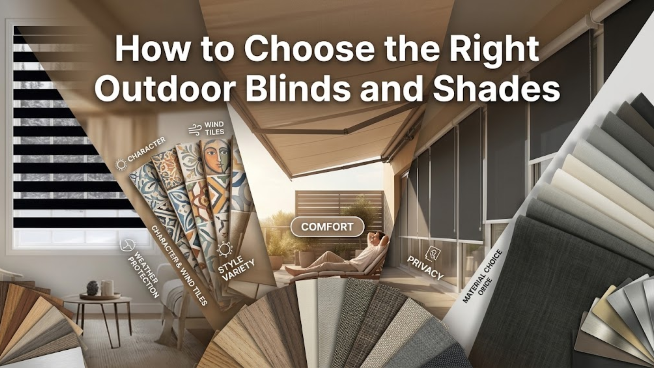 How to Choose Outdoor Blinds and Shades for Privacy, Sun Control, and Comfort