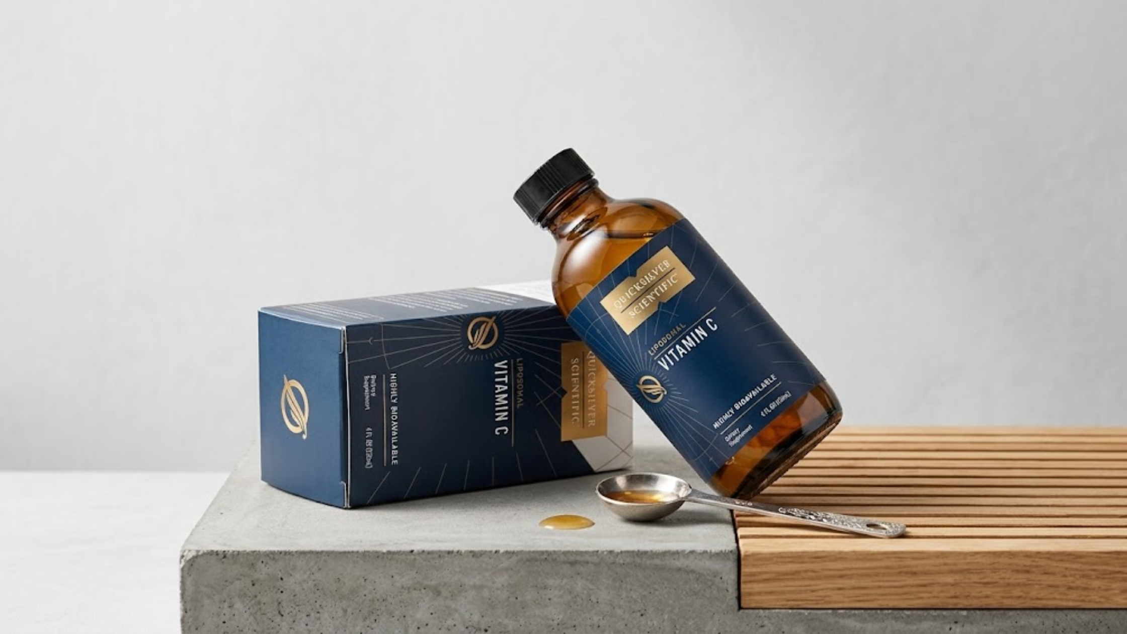 Liposomal vitamin C, liposomal glutathione, and milk thistle supplements for antioxidant support and liver health.